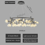 New Nordic Modern Firefly Chandelier Light Living Room Led Lamp Round Pendant Lamp Decor Ceiling Chandelies Hanging Lighting