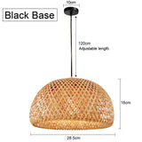 Bamboo Pendant Lamp Hand Knitted Chinese Style Weaving Hanging Lamps 18/19/30cm Restaurant Home Decor Lighting Fixtures