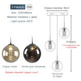 2026 New Modern Glass Ball Chandelier Lustre Living Room Staircase Light Spiral Light G4 Led Hotel Chandelier Villa Lighting