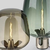Nordic Creative Fashion Needle Tip Micro Cover Glass Desk Lamp Modern Living Room Study Bedroom Decoration Art Bedside Light