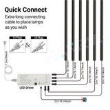LED Strip Light for Wood Slat Wall Panel - Recessed Self-Adhesive Lighting
