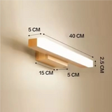 LED Mirror Lights Nordic Solid Wood Living Room Bedroom Bathroom Wall Lamp Aisle Staircase Hallway Indoor Decor Wall Light