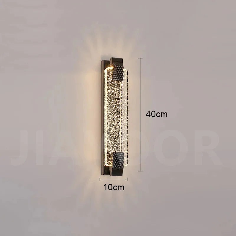 Luxury Modern LED Wall Lamp (Gold/Black) - Decorative TV Background Sconce & Bedside Light Fixture for Living Room & Bedroom