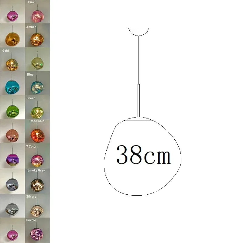 Nordic Lava Texture LED Pendant Light - Minimalist PVC Hanging Lamp