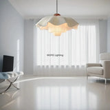 Nordic French Cream Style Petal Pendant Light - Romantic Flower Ceiling Chandelier Lamp Fixture for Living Room, Master Bedroom & Home Decor