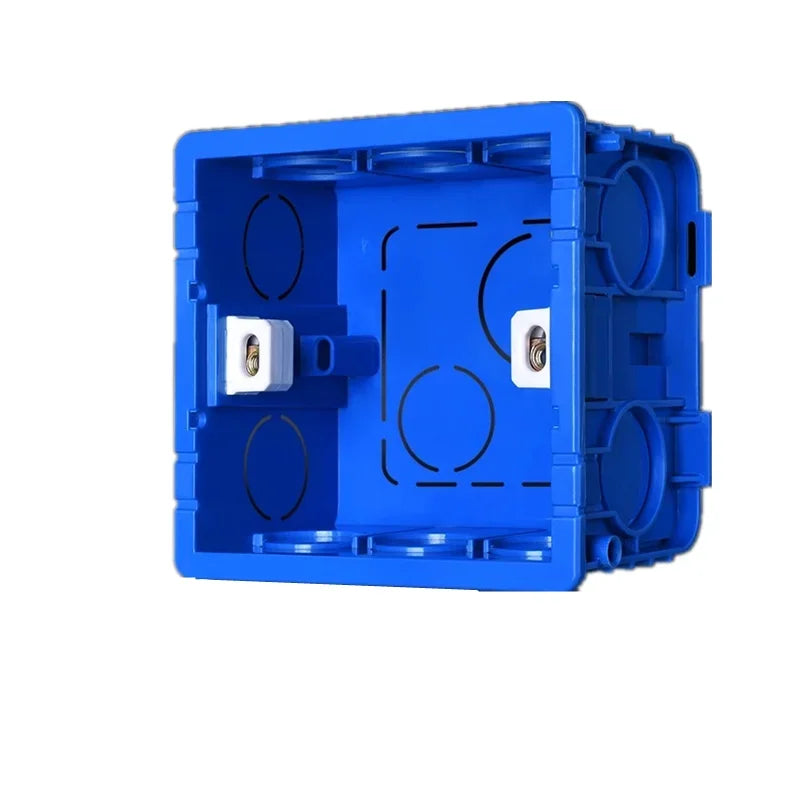 Model 86 General Electric mounting box, switch socket junction box hidden inside mounting box, electrical socket and accessories