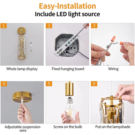 Modern Pendant Light Mini Crystal Chandeliers Adjustable Fixture for Kitchen Island Dinning Room Bedroom Black Chrome 3-Light