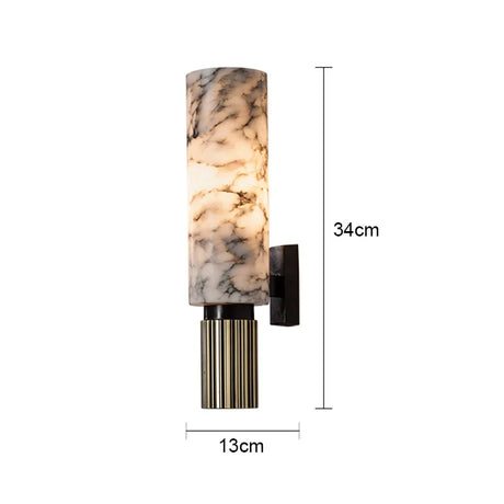 Chinese Style Postmodern Marble Wall Lamp Nordic Minimalist Living Room Bedroom Study Aisle Corridor Porch Indoor Lighting