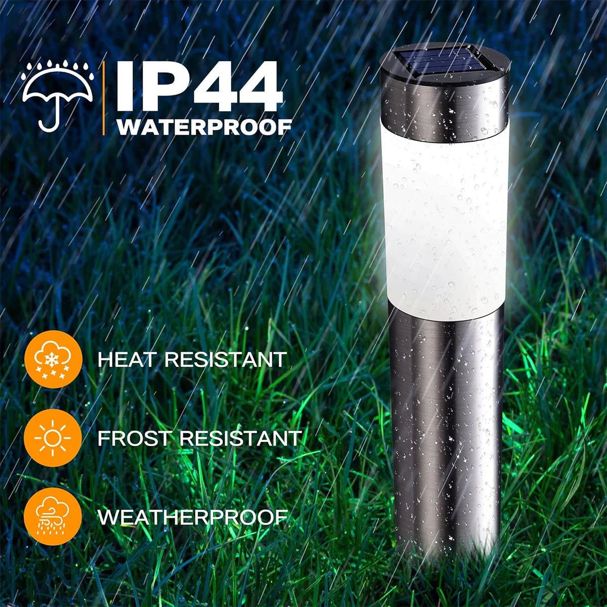 37.5*6cm Solar Garden Light Cylindrical Auto Lighting 6000k Exterior Lights Terraces Decoration Lantern Waterproof Outdoor