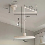 French Rocker arm Hanging Chandelier Light Fixture  Folding LED Colorful Pendant Lamp for Living Room Dining Room Bedroom