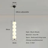 Bedroom Bedside LED Pendant Lights Ceiling Lamp for Living Dining Room Restaurant Indoor Lighting Decor PVC Ball Fixture Modern