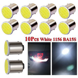 10Pcs Car P21W 1156 Ba15s LED COB Turn Signal Bulb Auto Reverse Parking Brake Light 12V Signal Lamp