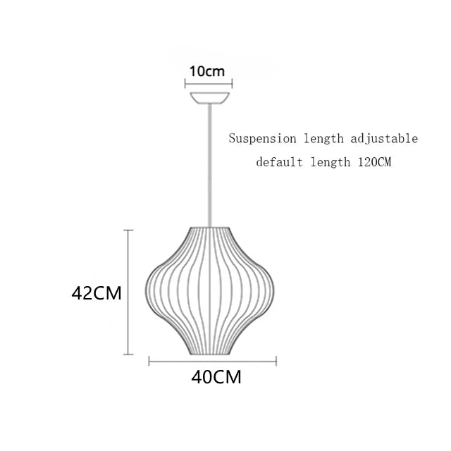 Denmark Designer Silk Pendant Lamp Living Room Hotel Hall Restaurant Hanglamp Home Decoration LED Lighting Factory Direct Sales