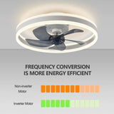 Silent & Stylish LED Ceiling Fan With Remote Control - 6-Speed, 60W Reversible Fan For Bedroom, Study, Restaurant, And More!