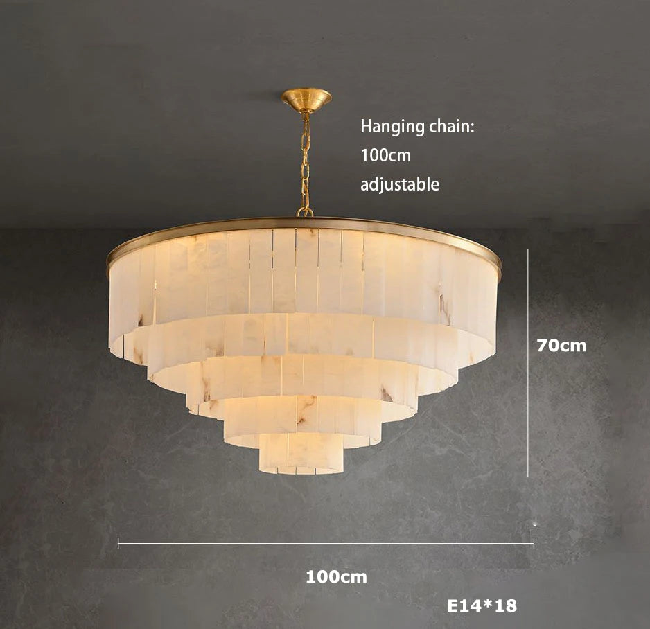 2026 Marble Series Gold Chrome Dimmable Led Chandelier Lighting Lustre Suspension Luminaire Lampen For Living Room