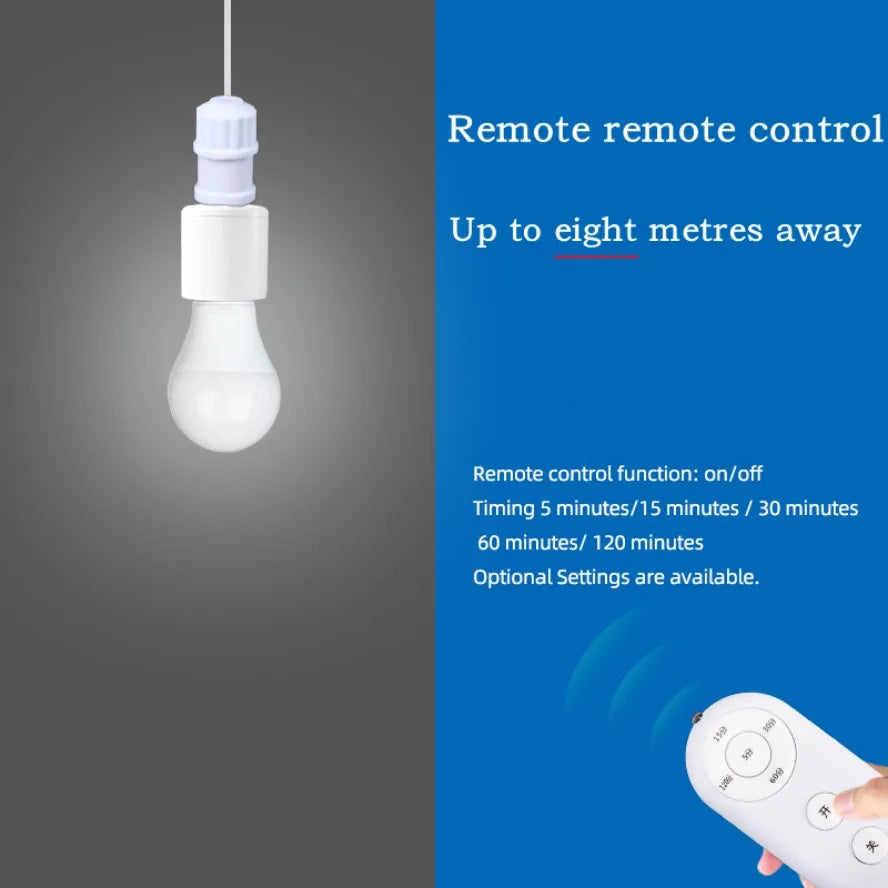 Wireless Remote Control E27 Lamp Holder - Smart Timer Switch for 110V/220V