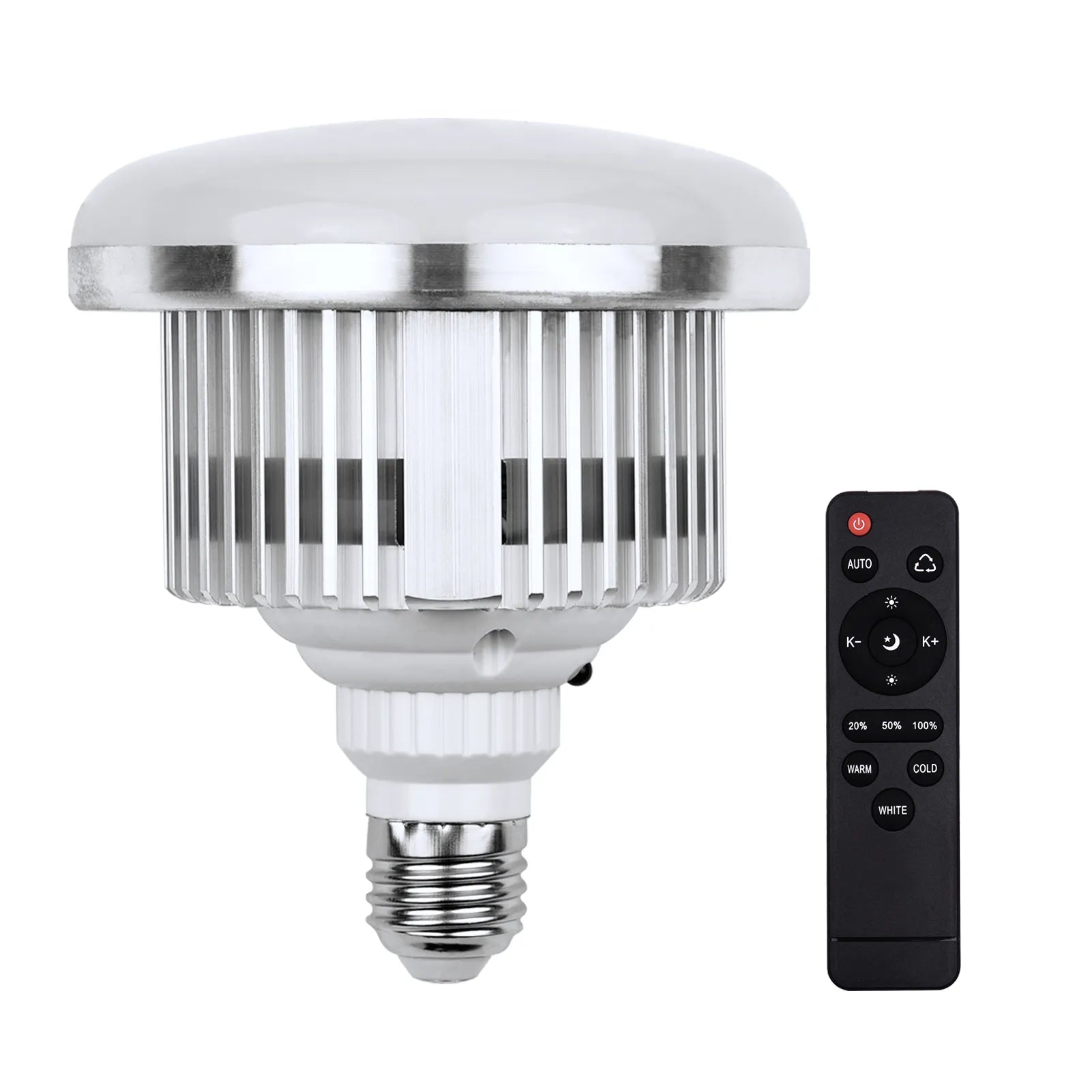 Andoer 85W LED Light Bulb 3000K-6500K Photography Lamp Bulb Energy-saving E27 Mount Remote Control for Photography Studio Home