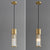 Pendant Lights Kitchen Island Lighting Glass Shade Adjustable Hanging Light Fixtures Chandeliers for Dining Room Hallway Copper