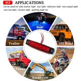 10PCS 12v LED Side Lights Trailer Warning Rear Lamp Parking Lights Led Spotlights for 24v Truck Accessories Red