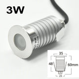 Spotlight Sauna Stair Lamp Mini Stainless Steel IP67 1W CREE 12V 24V LED Downlight Outdoor Garden Pool Buried Spot Lighting