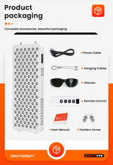 Red light therapy bluetooth function red light therapy 8 wavelengths red light therapy panel with touch screen