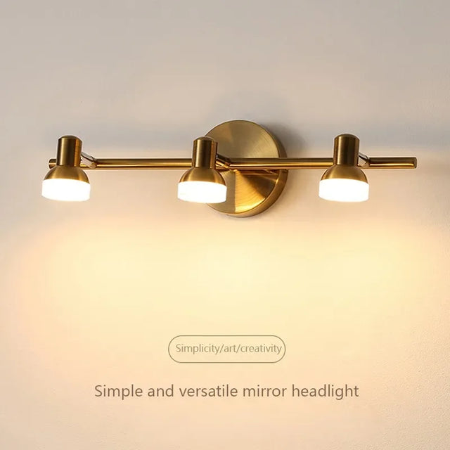 Modern Wall Light 2/3 Head Waterproof Bathroom Light Washroom Vanity Mirror Iron Interior Home Decoration Minimalist Lighting
