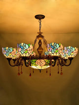 LED E27 Tiffany Glass Alloy LED Lamp LED Light Pendant Lights Pendant Lamp Pendant Light for Dining Room Foyer
