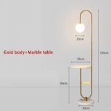 2026 Modern Nordic Floor Lamp Marble Gold Round Table LED Standing Light Art Deco Design for Living Room Sofa Side