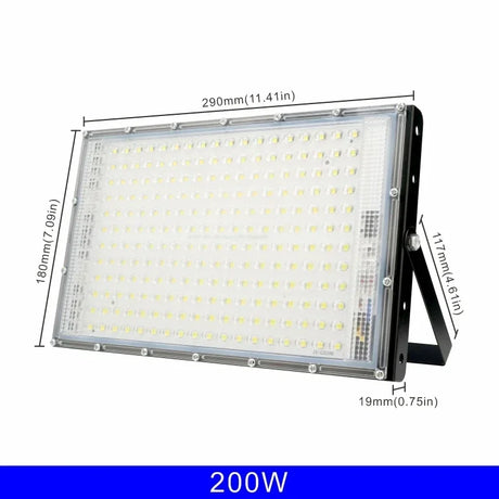 Led Flood Light 50W 100W 150W 200W 1/2/3PCS 110V 220V Outdoor Floodlight IP65 Waterproof Wall Lamp Reflector Led Street Light