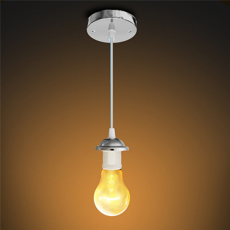 Vintage Pendant Lights E27 Lamp Holder E26 E27 Socket Full Teeth 220V Screw Fitting Lamp Bases Retro Bullb Edison Lamp Holder