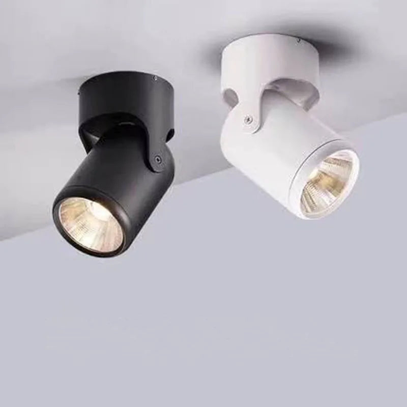 360° rotatable COB spotlight 7W 10W15W 20W Nordic color surface mounted foldable LED downlight ceiling light background lighting