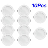 10pcs LED Downlight  5W 7W 9W 12W 20W 220V Recessed Ceiling Light 3/4/5 Inch Round LED Panel Down Light Spotlight Lighting