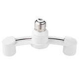 E27 Light Socket Splitter Adapter (2-in-1 Dual Head) - E27 Screw Lamp Base Extender & Converter Bulb Holder