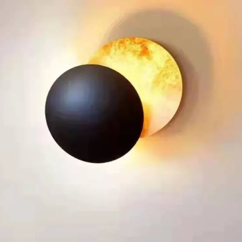 Modern Round Eclipse LED Wall Lamp - Minimalist Indoor Corridor Lighting