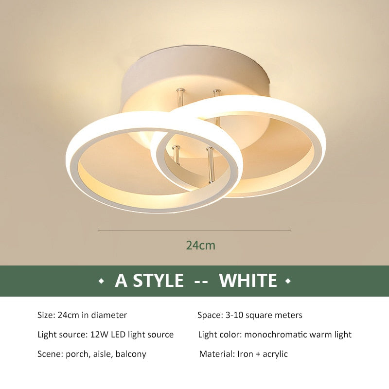 Modern LED Aisle Ceiling Lights Nodic Home Lighting Led Surface Mounted for Bedroom Living Room Corridor Light Balcony Lights