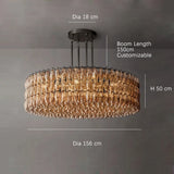 2025 Contemporary Glass Pendant Lamp Round Rectangle Chandelier Silver Black Finish Adjustable Ceiling Light Villa