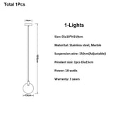 Nordic LED Marble Ceiling Chandelier Ceiling Lamps Pendant Lights for Attic Lobby Lighting Living Room Staircase  Home Decor