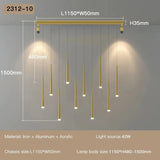 New Simple Long Strip With Spotlight Pendant Lamp Modern Chandeliers For Living Dining Room Bedroom Hall Indoor Lighting Fixture