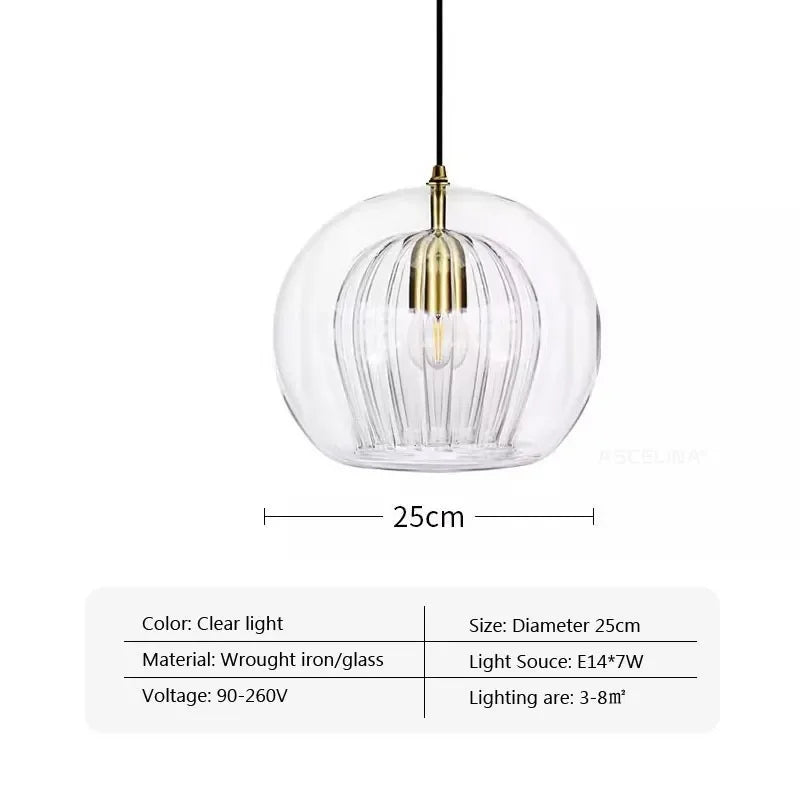 Modern Glass Pendant Light LED Hanging Lamp for Dining Room Living Room Coffee Shape Home Indoor Decors Lighting Fixtures