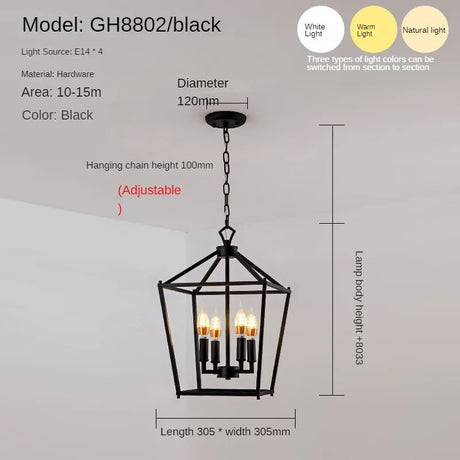 Loft Vintage Iron Birdcage Pendant Light Modern Living Room Dining Room Lighting Gold/Silver/Black Kitchen Island Decors