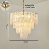 Luxury Modern Glass Chandelier Light - Decorative Ceiling Pendant Lamp Fixture for Living Room, Bedroom, Dining Room & Restaurant