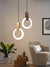 Nordic bedside circular small chandelier, modern and minimalist restaurant chandelier, fashionable bar and study light