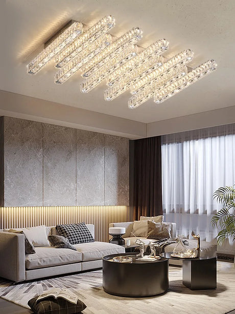 Modern Foyer Luxury 3 Dimmable Ceiling Chandelier Light Lustre K9 Crystal Liner Ceiling Lamp Indoor Lighting Decors Led Luminaire