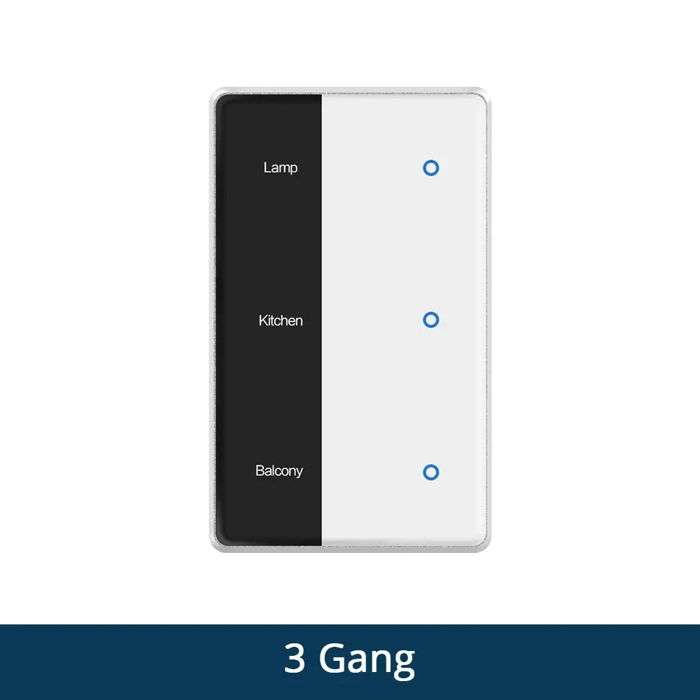 Zigbee DIY Smart Light Switch with Touch Screen Display - US Standard Tuya Wall Switch