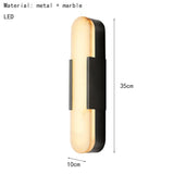 Natural Spanish Marble Wall Light LED Copper Bedroom Reading Wall Lamp Stair Aisle Dining Room Parlor Sconce Dropshipping LED
