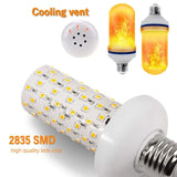 The latest E27 LED flame bulb Fire E14 Corn bulb Flicker LED light Dynamic flame effect 3W 5W 9W 85V-265V for home lighting