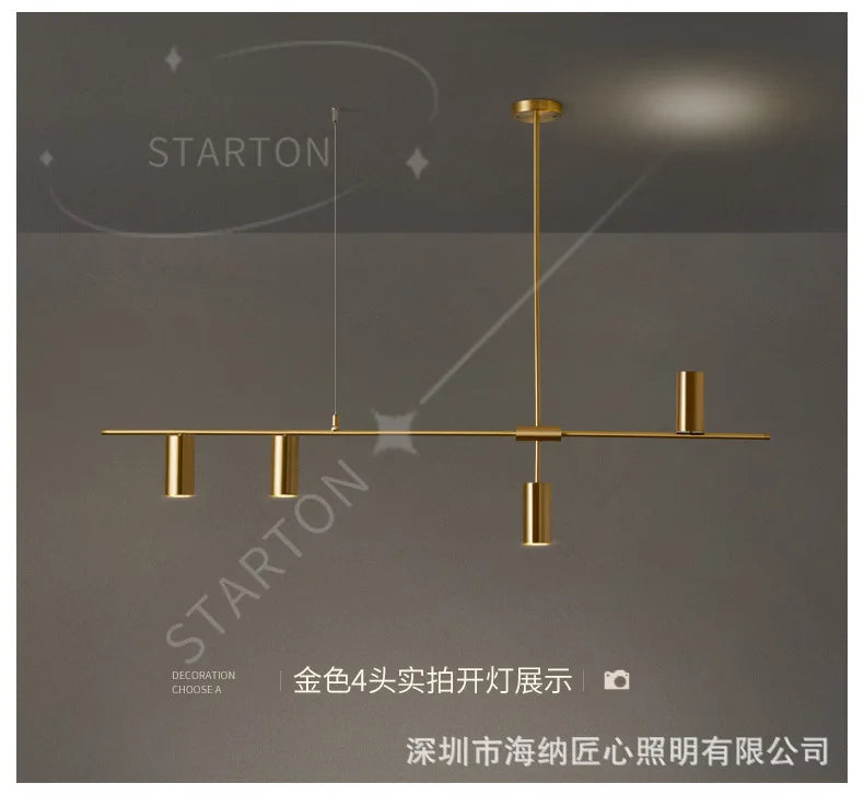 luxury bar Nordic home  spot pendant lamp Aisilan led chandelier modern all copper dining room light