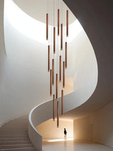 Modern Stair Chandelier Nordic Luxury Minimalist Pendant Light Villa Living Room Lighting LED Showroom Ceiling Lamps Chandelier