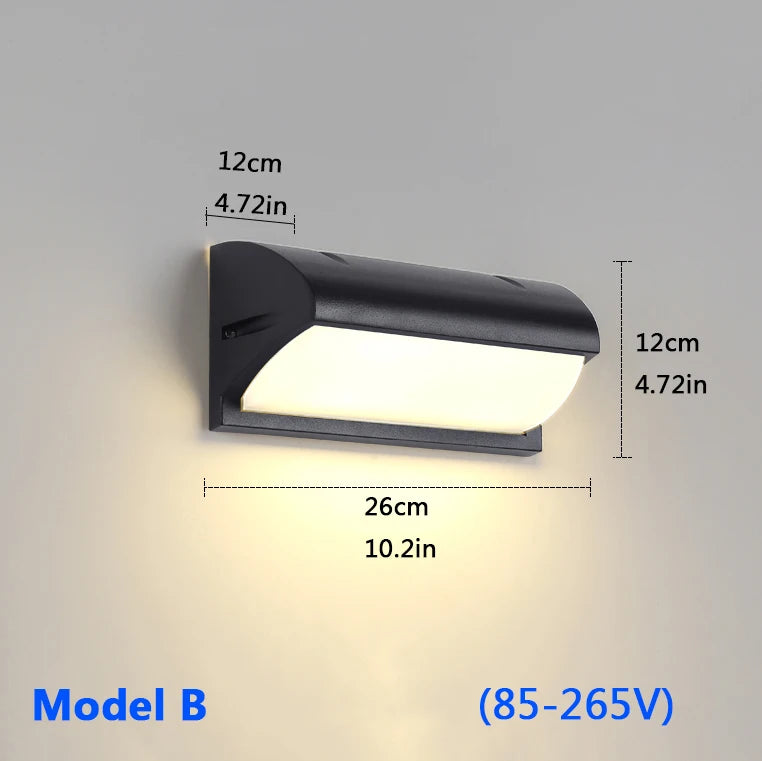 LED Outdoor Wall Light IP65 Waterproof Motion Sensor Porch Balcony Garden Wall Lamp Exterior Security Lighting