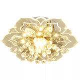 Creative LED Crystal Flower Chandelier - Modern Bedroom Ceiling Light